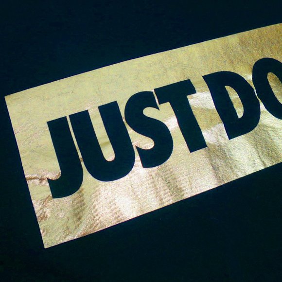 Nike Just Do It Gold Foil Tee Size M - Picture 3 of 6